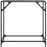  Konzolni stol s crnom staklenom površinom 80x35x81 cm čelični | Eponuda.ba