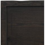  Zidna polica tamnosmeđa 100x50x(2-4) cm od obrađene hrastovine | shoptok.hr