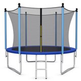  Vanjski trampolin Ø 244 cm za djecu i odrasle, crni + plavi | shoptok.hr