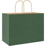  Papirnate vrećice 250 kom s ručkama zelene 32x17x25 cm | shoptok.hr