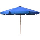  Zunanji senčnik z lesenim drogom 330 cm sinje moder, (20610585) | Shoptok.si