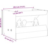 vidaXL Kutija za zamku metaka Crna 29 x 22 x 20 cm Čelik | shoptok.hr