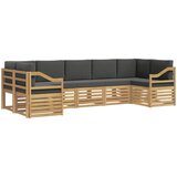  Sekcijska garnitura 7 pcs Bijela i antracit 304 x 126,5 x 73 cm | shoptok.hr