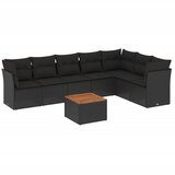  The Living Store Vrtna sedežna garnitura 8-delna z blazinami črn poli ratan - Vrtna Sedežna Garniture, (21463076) | Shoptok.si