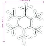  Figura božićne pahulje LED 2 kom topla bijela 27 x 27 cm | shoptok.hr