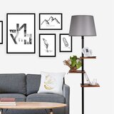 Opviq moda lambader siyah pramit Hasır gri abjurlu blackgrey floor lamp | ePonuda.com