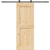 vidaXL Klizna vrata s priborom za montažu 85 x 210 cm masivna borovina | shoptok.hr