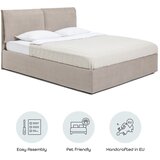 Bonami Selection Smeđe-sivi tapecirani bračni krevet s podnicom i prostorom za odlaganje 180x200 cm Thessa Pillow – | shoptok.hr