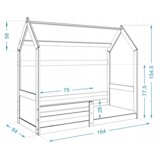  dječji krevet MIKI - 160*80 cm - svijetlo drvo | shoptok.hr