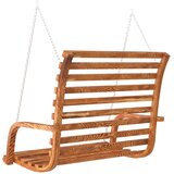  Klupa za ljuljanje od savijenog drva i tikovine 126x63x92 cm | shoptok.hr