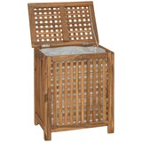  Košarica za rublje Prirodna 50 x 35 x 60 cm Čvrsto teak drvo | Shoptok.si