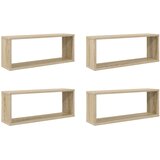  Kockaste zidne police 4 kom boja hrasta 60 x 15 x 23 cm drvene | Eponuda.com
