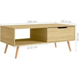 vidaXL stolić za kavu boja hrasta sonome 100 x 49,5 x 43 cm od iverice | shoptok.hr