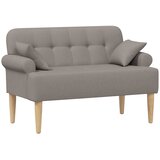  Ljubavni kauč s gumbima Sivosmeđa 120 x 65 x 79 cm Tkanina | Eponuda.com
