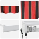 Nadstrešnica Crvena i Crna 350 x 250 x 165 cm | shoptok.hr