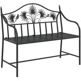  Vrtna klupa Crna 104 x 52,5 x 89 cm Čelik | shoptok.hr