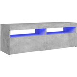 TV ormarić s LED svjetlima siva boja betona 120x35x40 cm | shoptok.hr