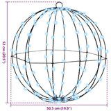 vidaXL Lopta s 320 LED svjetlima 2 pcs Hladna bijela 50 cm Metal | shoptok.hr