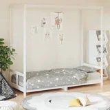 Okvir za dječji krevet bijeli 80 x 200 cm od masivne borovine