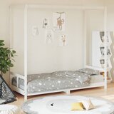 vidaXL Otro&scaron;ki posteljni okvir bel 80x200 cm trdna borovina cene