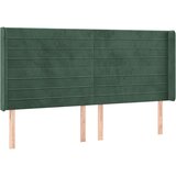  Uzglavlje tamnozeleno 183 x 16 x 118/128 cm baršunasto | shoptok.hr