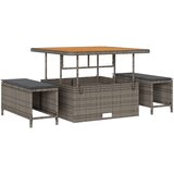  Set vrtne sofe od 13 dijelova s jastučićima siva poli ratan akacija 2-sjedalna vrtna sofa s pohranom i jastučićima siva poli ra | shoptok.hr