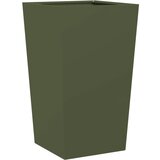 Maison Chic Vrtno korito - Greda - Cvetlični Lonec olivno zelena 45x45x75 cm jeklo, (21788730) Cene