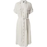 Vero_Moda Košulja haljina 'VMBUMPY' smeđa / bijela