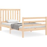  Okvir za krevet s uzglavljem 100x200 cm od masivnog drva | shoptok.hr