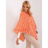 Wool Fashion Italia Poncho-AT-PN-2347.16-orange | Shoptok.si