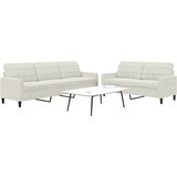  2-dijelni set sofa s jastucima krem baršunasti Cijene
