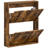  Ormar za cipele na zidu ALKMAAR 71 x 17 x 86 cm Dimljeni hrast | shoptok.hr