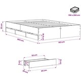  Okvir kreveta s pohranom Hrast artisan 150 x 200 cm - Hrast artisan 150 x 200 cm | shoptok.hr
