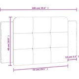  Jastuk za uzglavlje Zadar crno-bijeli 100 cm umjetna koža | shoptok.hr
