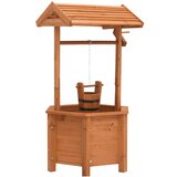 Maison Chic Vrtno cvetlično korito - Cvetlični Lonec v obliki vodnjaka 40x40x84 cm les jelke, (21789110) | Shoptok.si