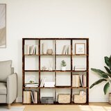 Ormarić za knjige boja dimljenog hrasta 137,5x29x137,5cm drveni | shoptok.hr