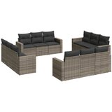 Maison Chic Seti vrtnega pohištva - Vrtna garnitura - Vrtni pohištvo set 12-delna z blazinami siva poli ratan, (21811105) | Shoptok.si