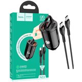 hoco. Auto punjač sa type C kabelom, PD + QC3.0, 2 x USB, 4.8 A – NZ2 Link, type C, Black | Eponuda.ba