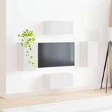  Komplet TV omaric 4 pcs Visok sijaj bela Konstruiran les, (5000132436) | Shoptok.si