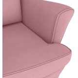  Fotelja za ljuljanje s drvenim nogama ružičasta baršunasta | shoptok.hr
