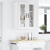  Zidni stakleni ormarić Bijelo 60 x 31 x 80 cm Konstruirano drvo | shoptok.hr