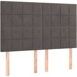  Okvir za krevet s uzglavljem tamnosivi 140x200 cm baršunasti | shoptok.hr