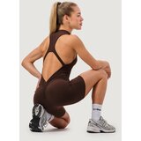 GymBeam Women‘s NEO Zip-Up Jumpsuit Mocha XS | Eponuda.com