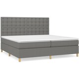  Krevet s oprugama i madracem tamnosivi 200 x 200 cm od tkanine | shoptok.hr