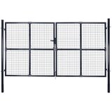  Mrežasta vrtna vrata od pocinčanog čelika 300 x 150 cm siva | shoptok.hr