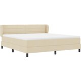  Krevet s opruga kutije s uzglavljem Krema 180 x 200 cm tkanina | shoptok.hr