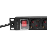 Razvodni PDU panel za rack sa 9 utiènih mesta i osiguracem, kabl 2m (aluminijum) Cene