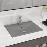 The Living Store Razkošen umivalnik z luknjo mat svetlo siv 60x46 cm keramičen - Razkošen Umivalnik, (21751160) | Shoptok.si
