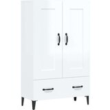  Visoka komoda sjajna bijela 70x31x115 cm od konstruiranog drva | shoptok.hr