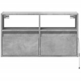  Zidni TV ormarić s LED svjetlima boja betona 80 x 31 x 45 cm | shoptok.hr